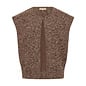 Chocolate Plum Melange Vest Fluffy