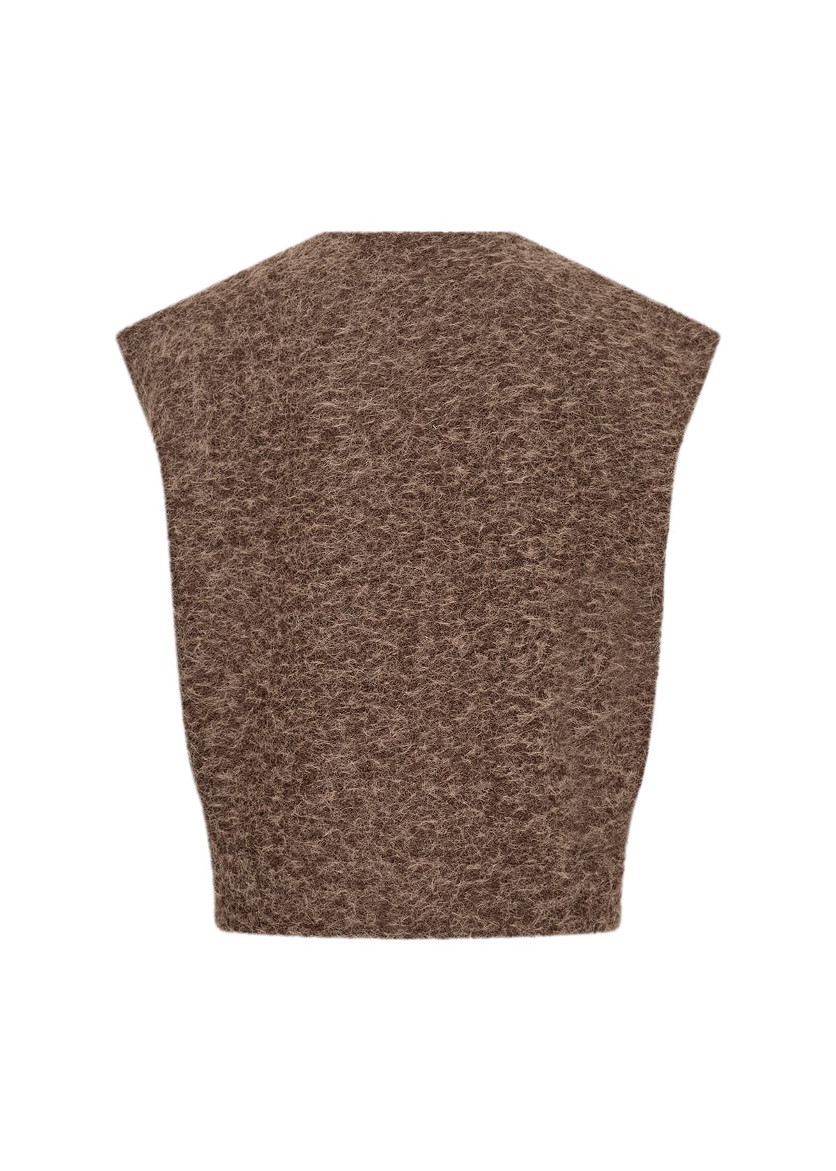 Chocolate Plum Melange Vest Fluffy