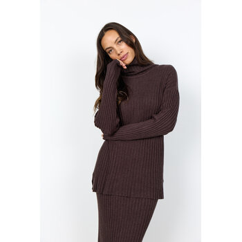 Chocolate Plum Melange Turtleneck Longsleeve