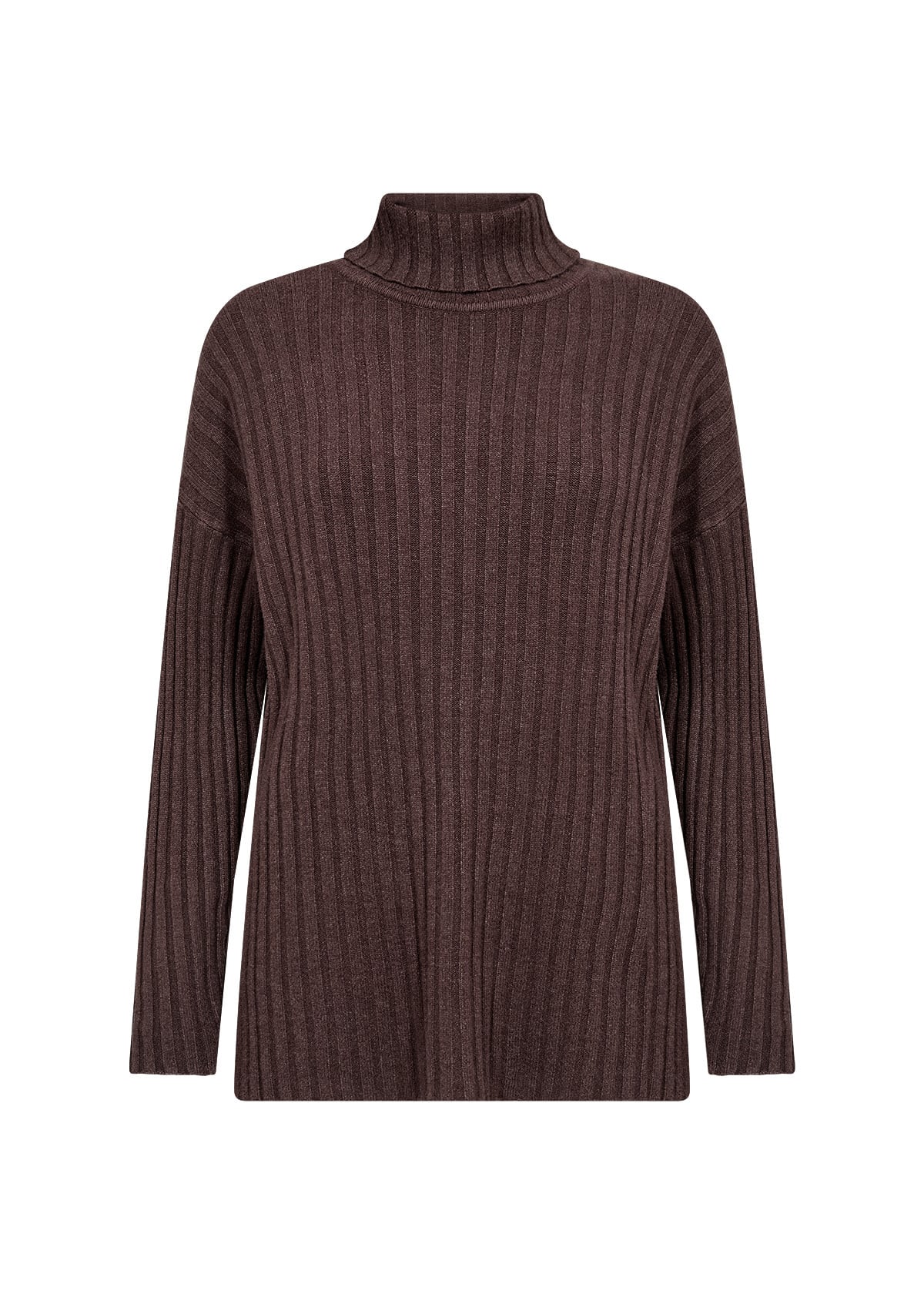 Chocolate Plum Melange Turtleneck Longsleeve