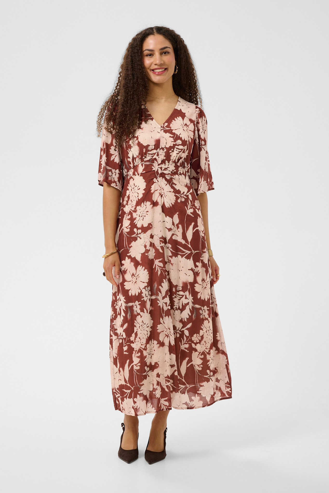 CRHailey Long Dress Brandy Flower