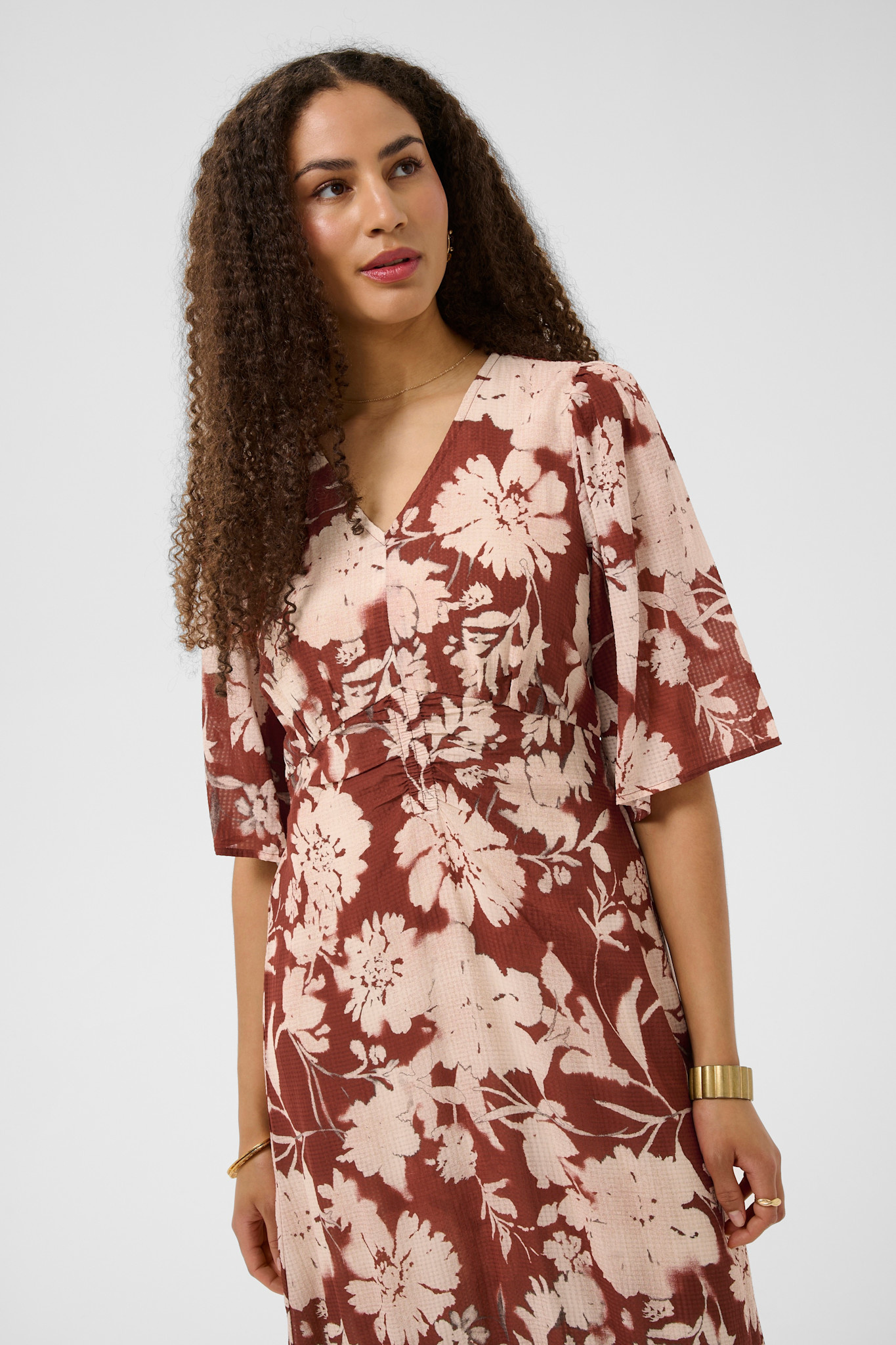 CRHailey Long Dress Brandy Flower