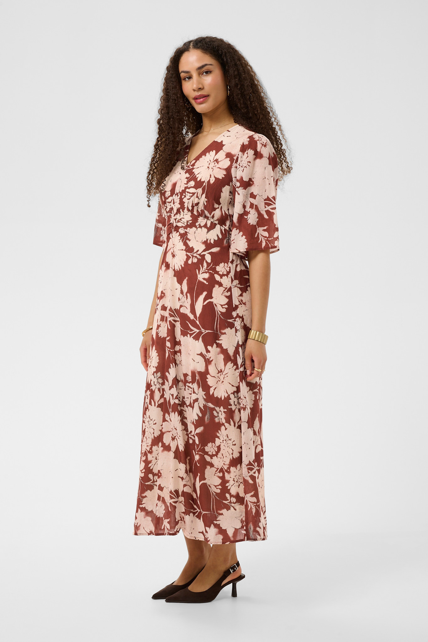 CRHailey Long Dress Brandy Flower