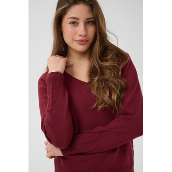 CRDela Knit Pullover Cabernet