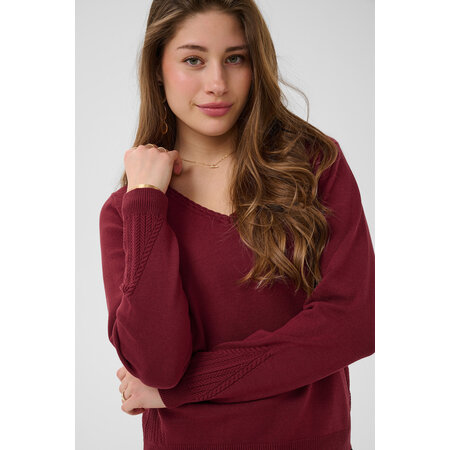 CRDela Knit Pullover Cabernet