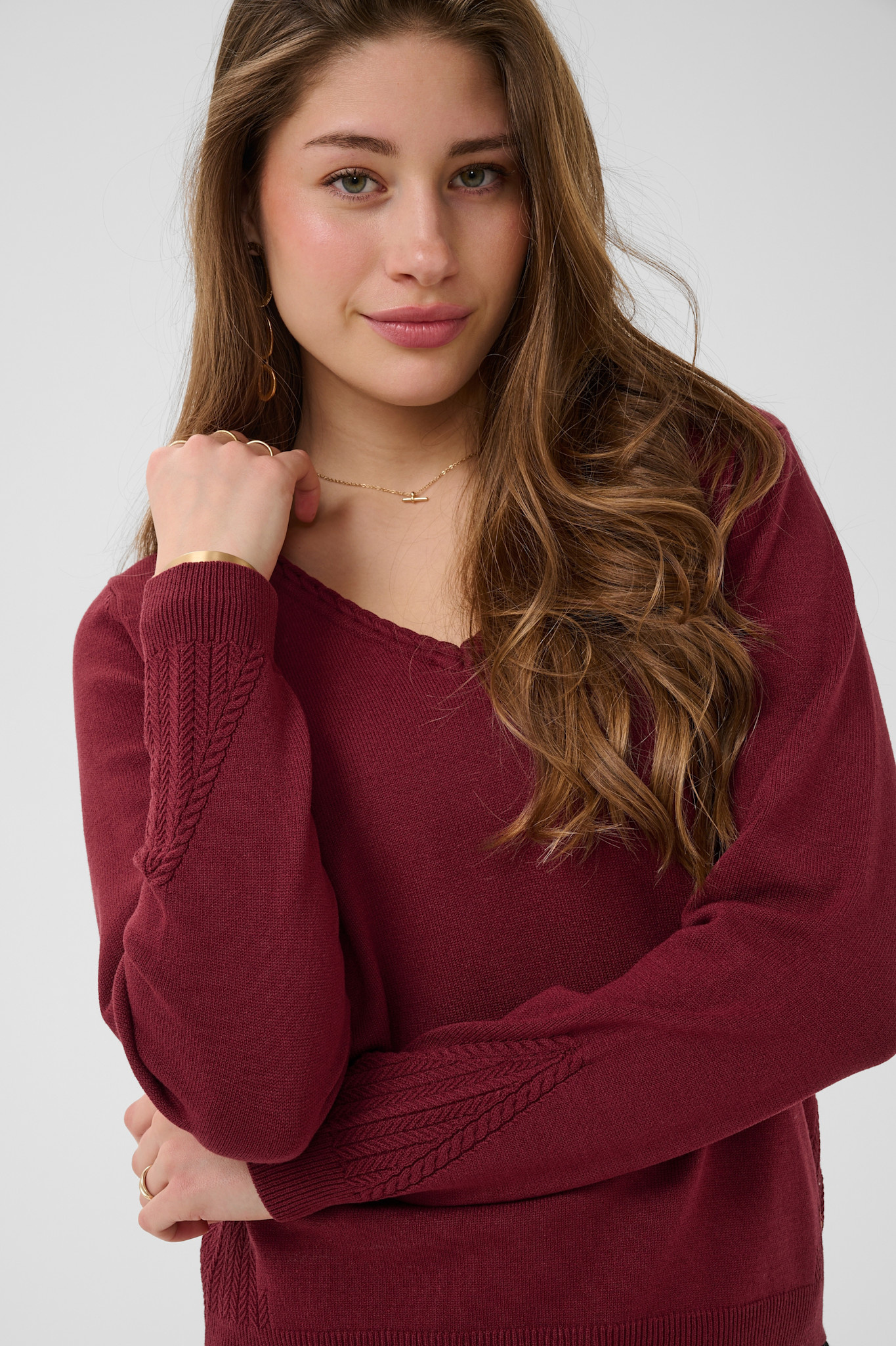 CRDela Knit Pullover Cabernet