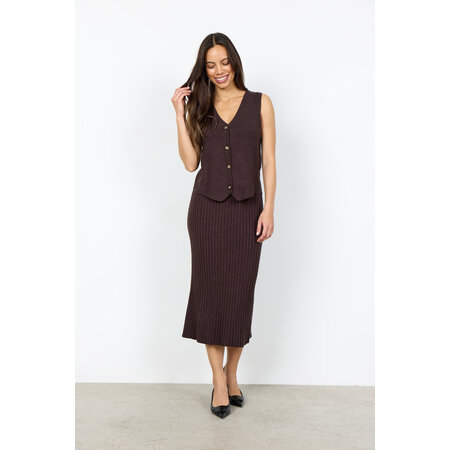 Chocolate Plum Melange Skirt Ribbed