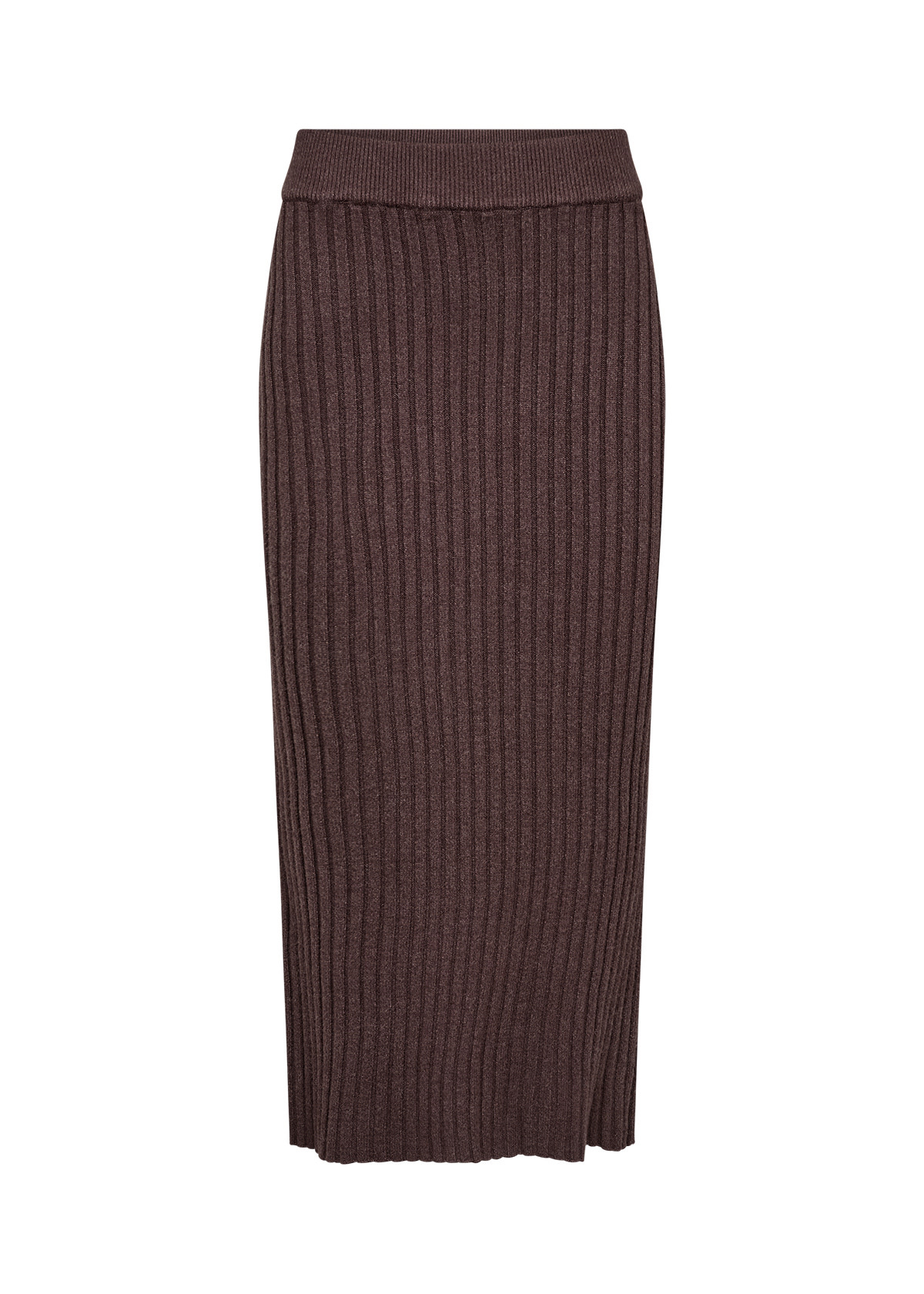 Chocolate Plum Melange Skirt Ribbed