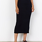 Black Long Ribbed Skirt