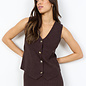 Chocolate Plum Melange Knitted Vest