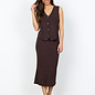 Chocolate Plum Melange Knitted Vest