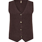 Chocolate Plum Melange Knitted Vest