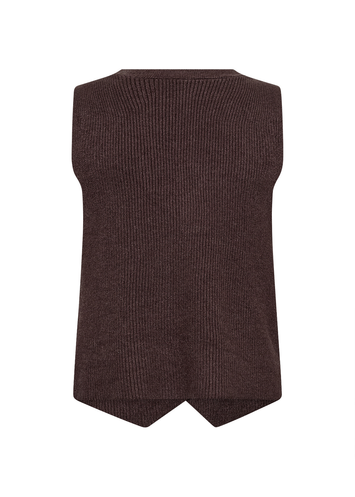 Chocolate Plum Melange Knitted Vest