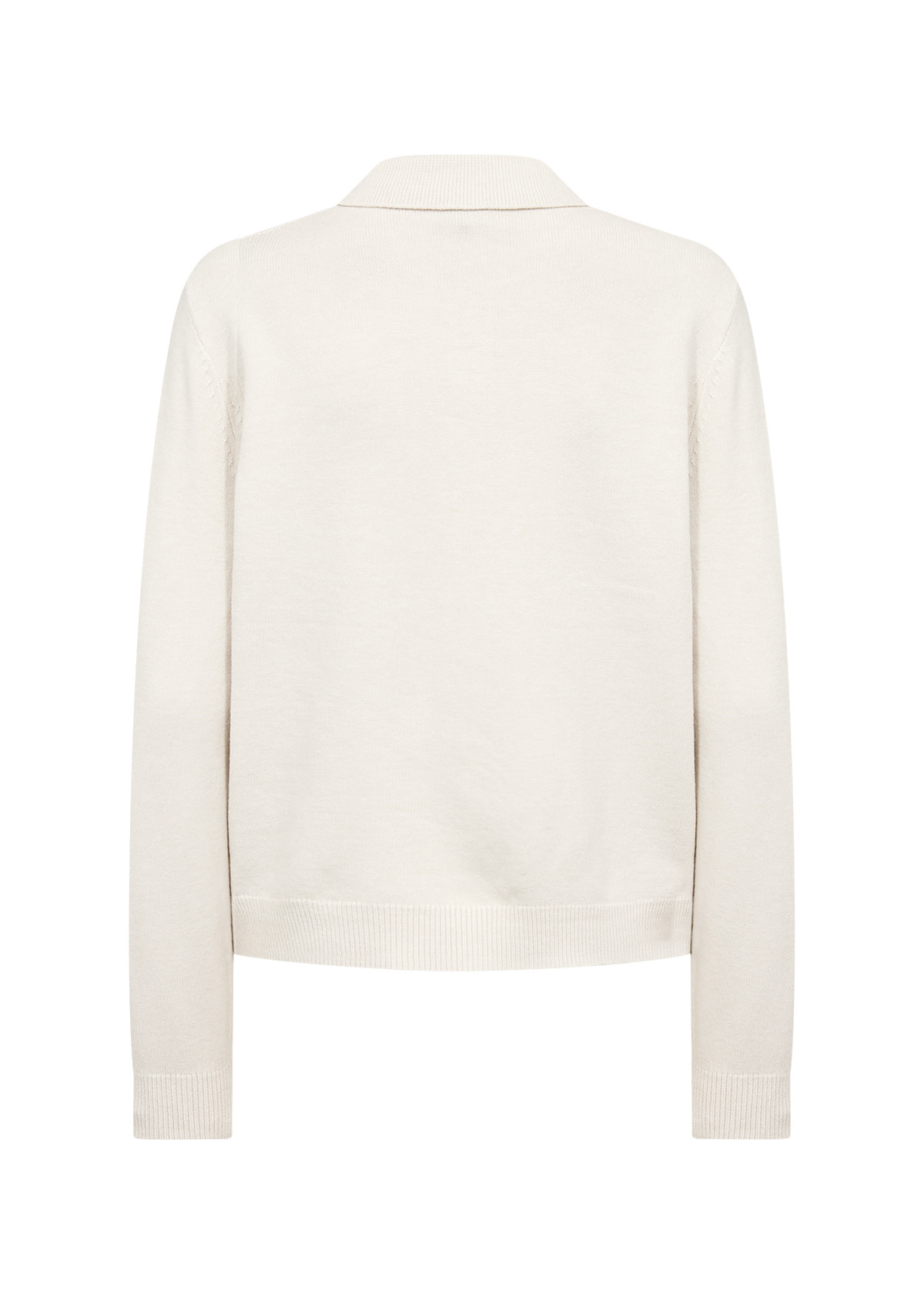 Light Sand Melange Top Pockets Longsleeve
