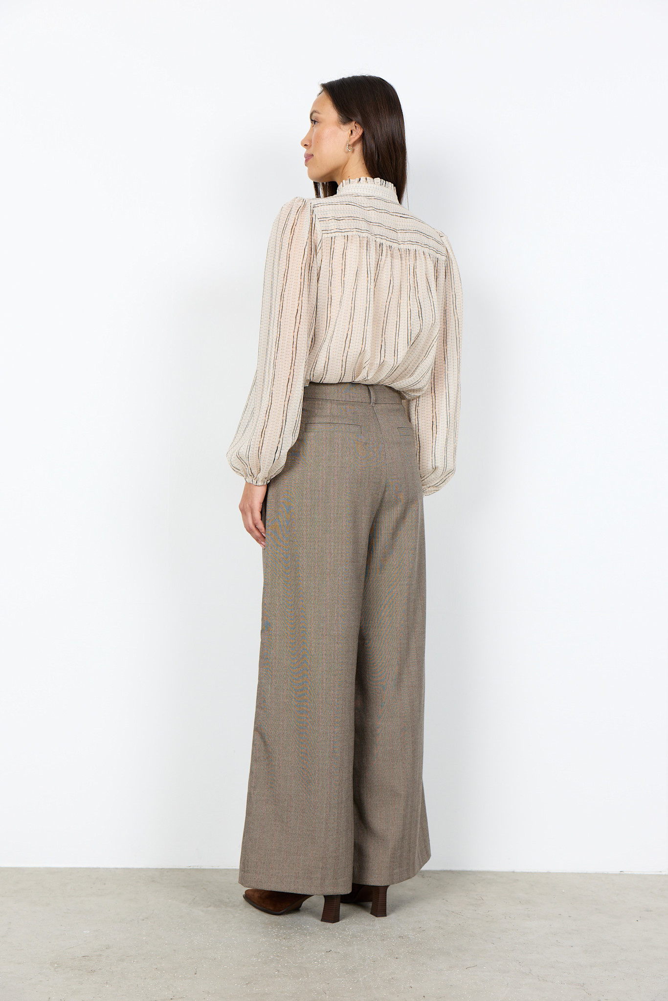 Chocolate Plum Combi Blouse