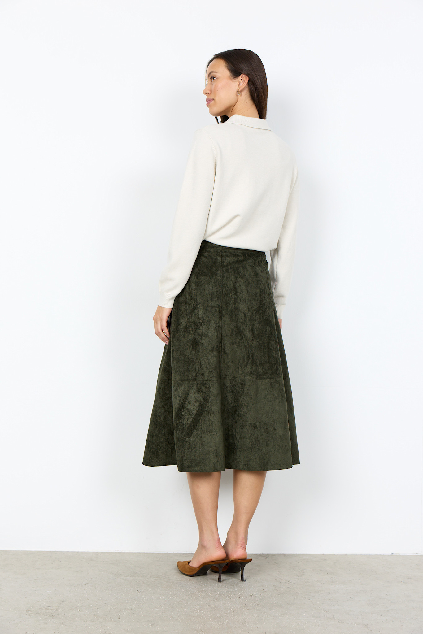 Forest Night Green Long Skirt