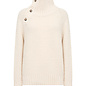 Sand Collar Sweater Knitted Buttons