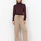 Long Sleeve Chocolate Plum Collar