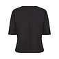 Black Short Sleeve Top Button Down