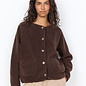 Chocolate Plum Teddy Jacket Pockets