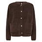 Chocolate Plum Teddy Jacket Pockets