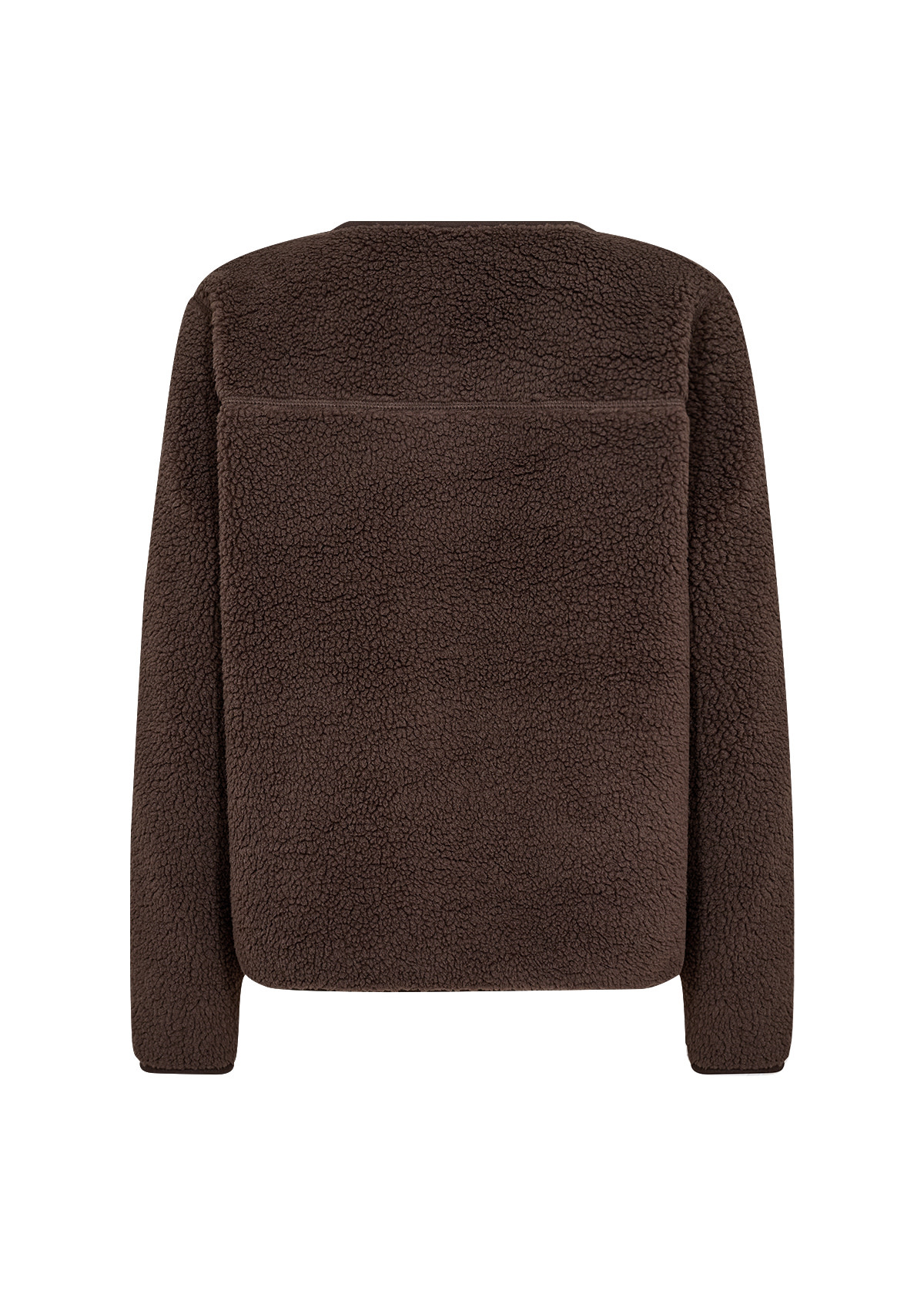 Chocolate Plum Teddy Jacket Pockets