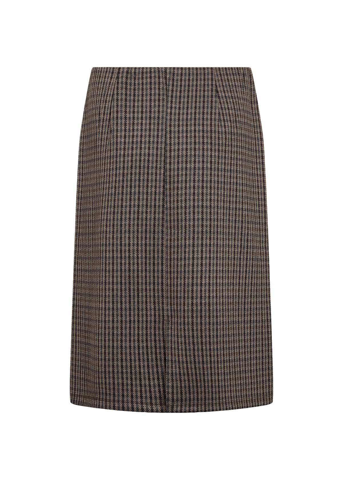 Chocolate Plum Combi Checkered Skirt