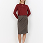 Chocolate Plum Combi Checkered Skirt