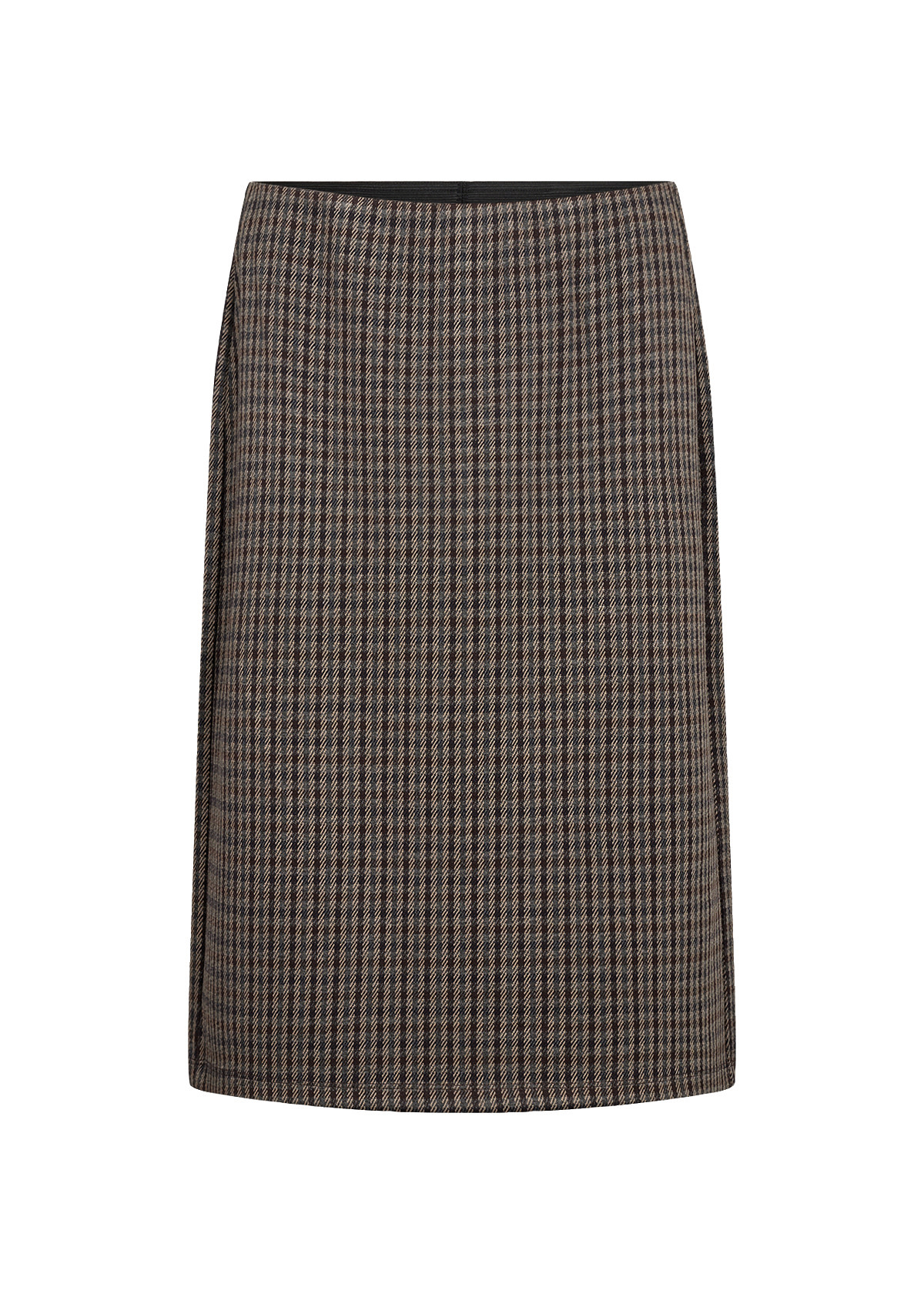 Chocolate Plum Combi Checkered Skirt