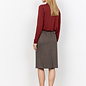Chocolate Plum Combi Checkered Skirt