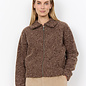 Chocolate Plum Melange Fluffy Jacket