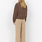 Chocolate Plum Melange Fluffy Jacket