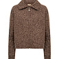 Chocolate Plum Melange Fluffy Jacket