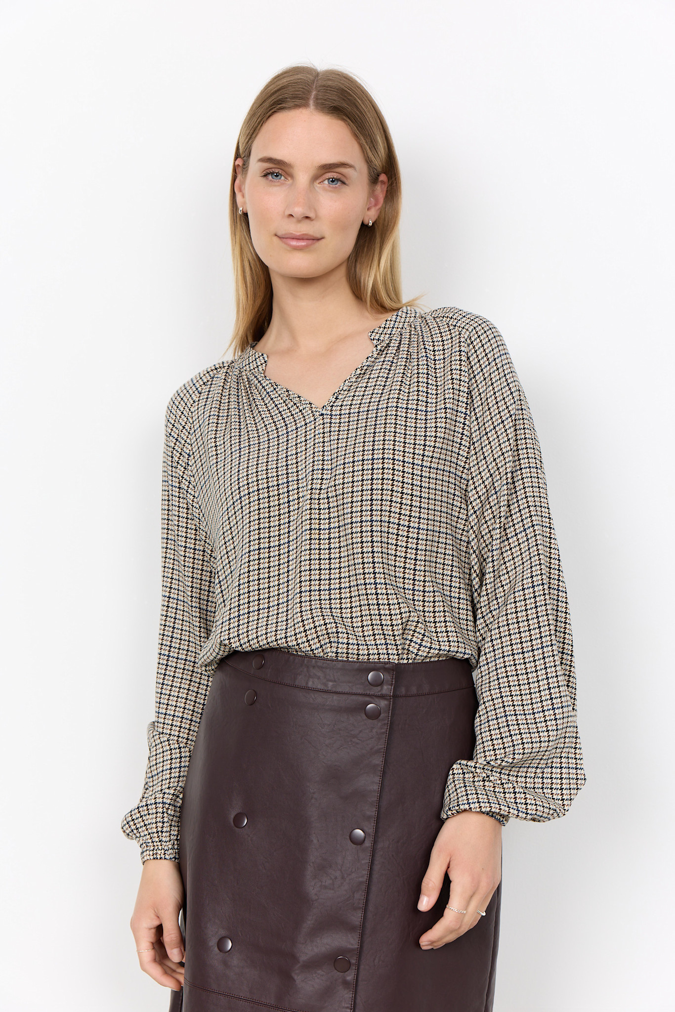 Tempest Combi Checkered Blouse