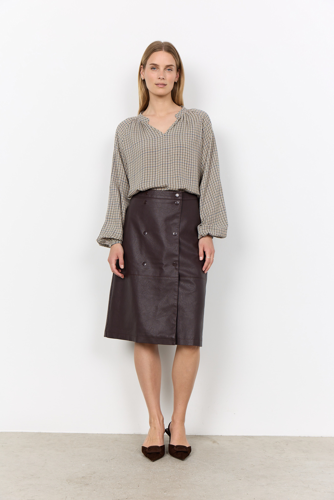 Tempest Combi Checkered Blouse