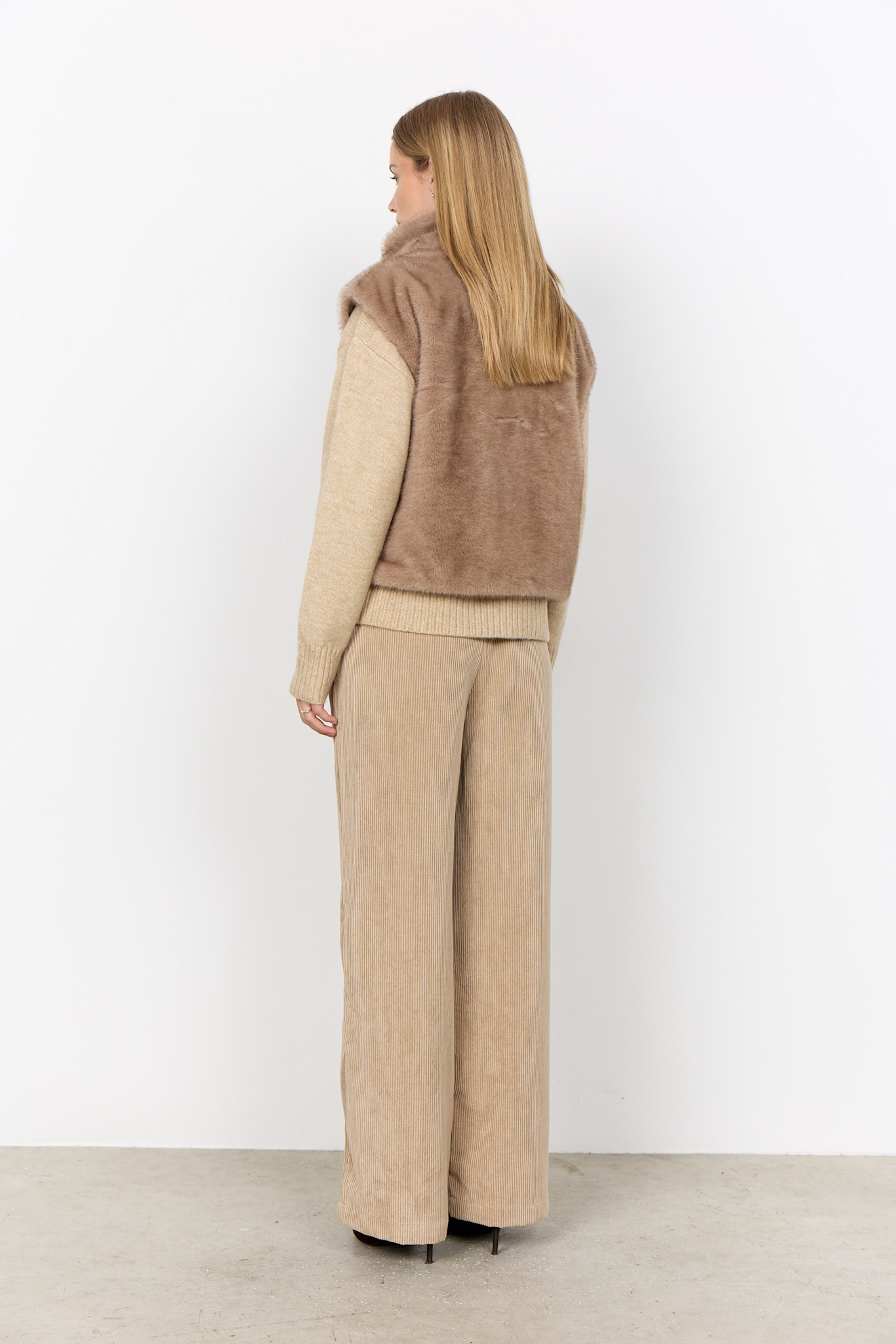 Camel Fuzzy Vest