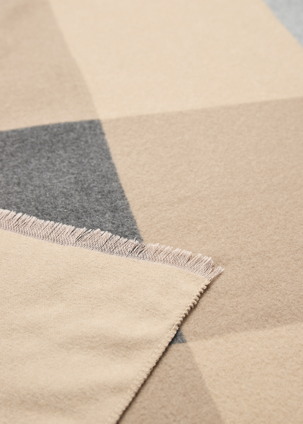 Camel Combi Block Scarf