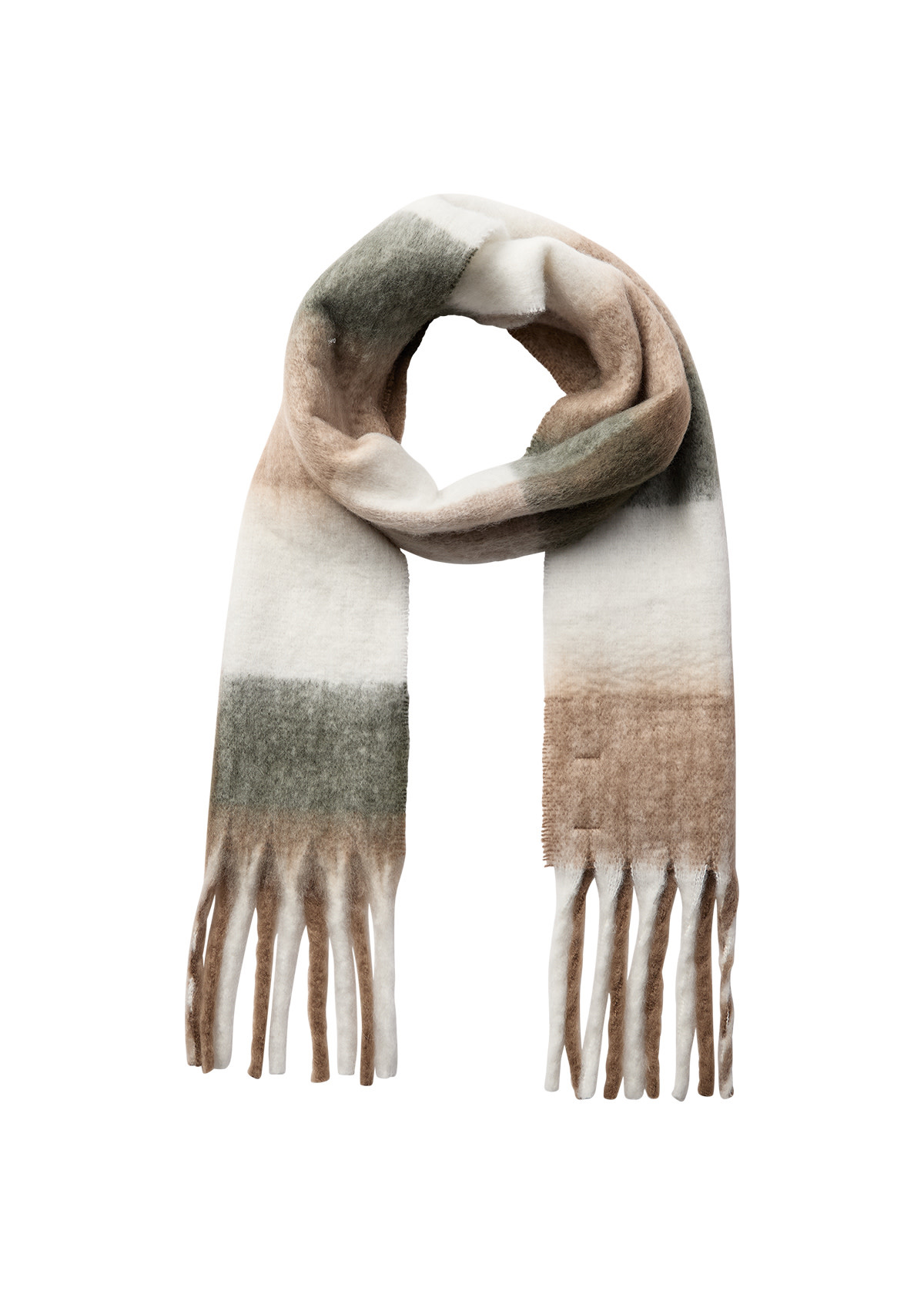 Camel Combi Green Scarf