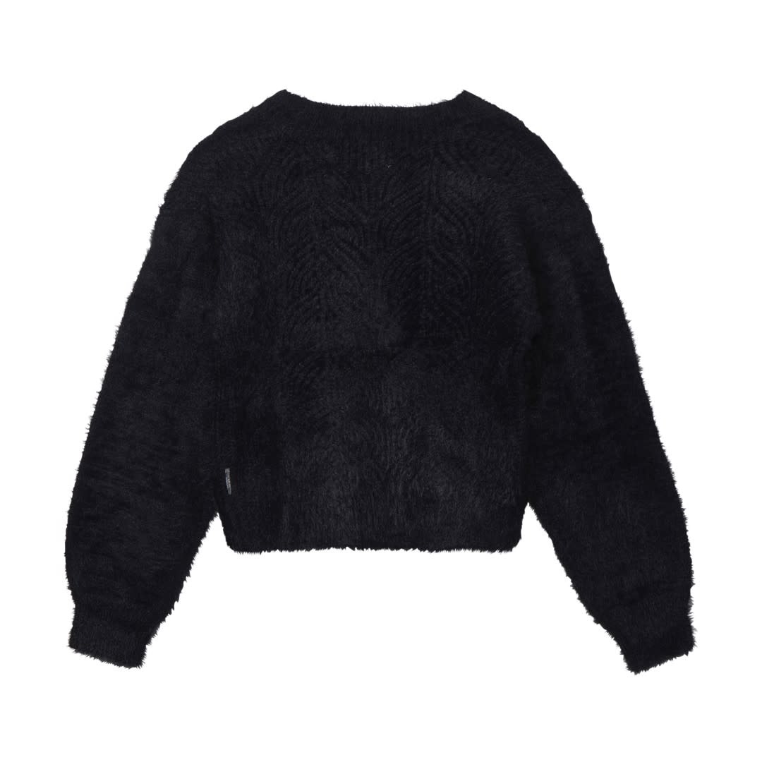 Black Cardigan Fluffy