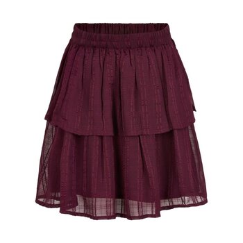 Skirt Chiffon Checks Fig