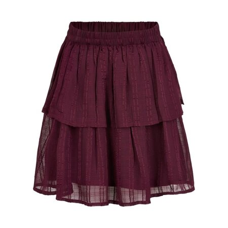 Skirt Chiffon Checks Fig