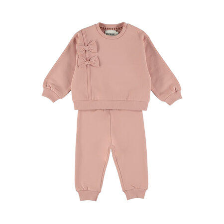 2 pc set Sweater Jogging trousers Misty Rose Bows