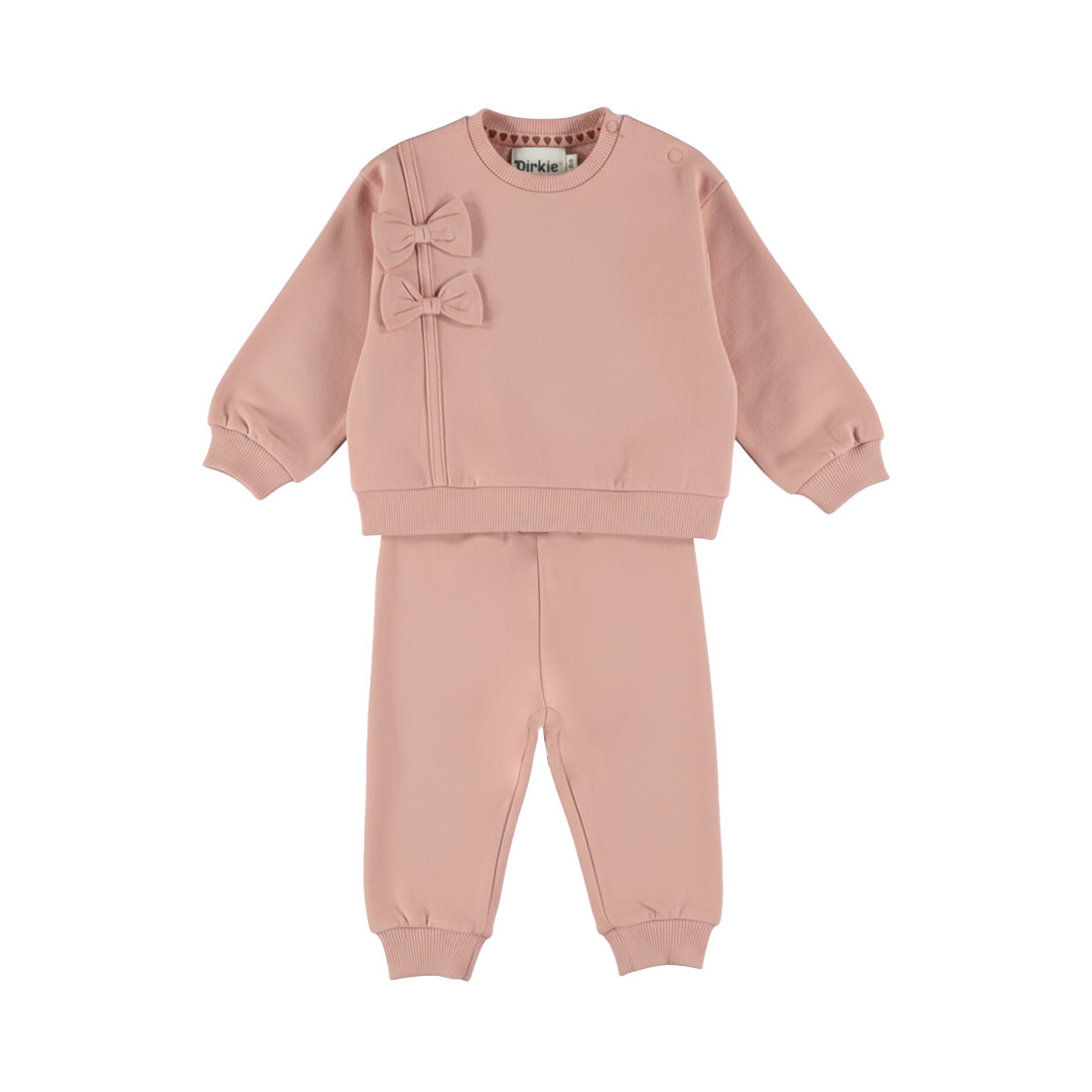 2 pc set Sweater Jogging trousers Misty Rose Bows
