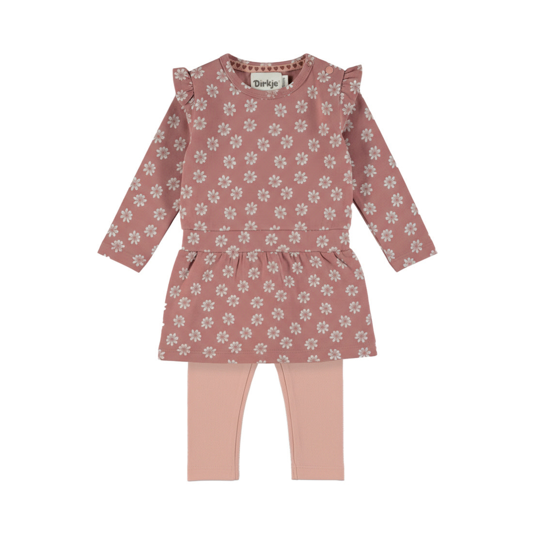 2 pc set Dress ls Leggings Burlwood