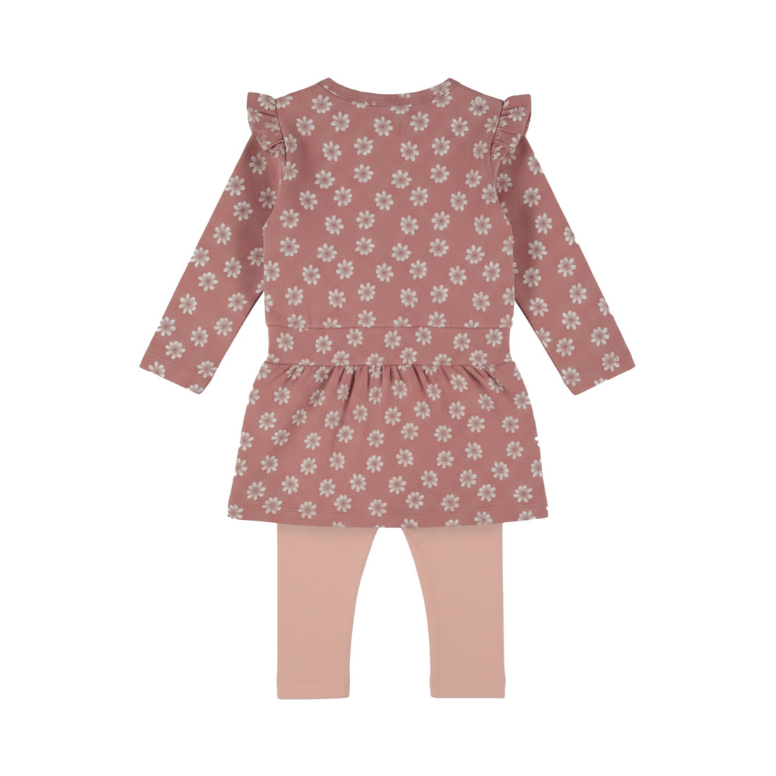 2 pc set Dress ls Leggings Burlwood