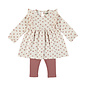 2 pc set Dress + Leggings Antique White