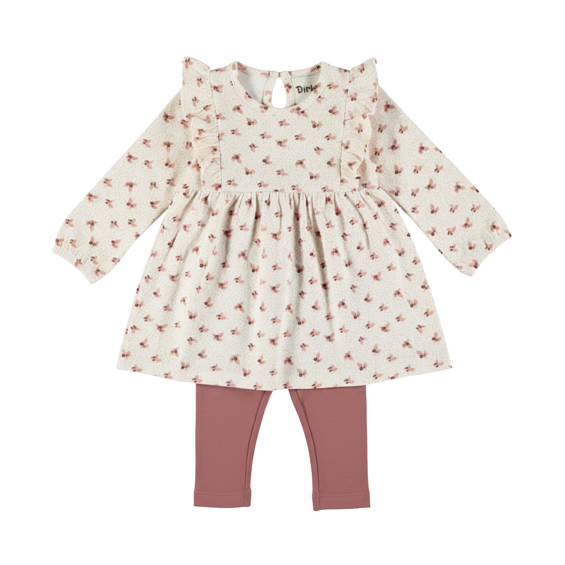 2 pc set Dress + Leggings Antique White
