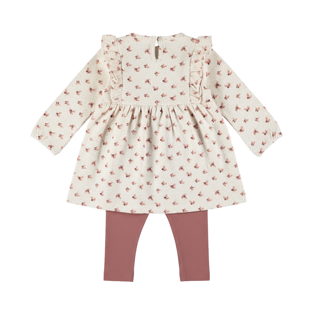 2 pc set Dress + Leggings Antique White