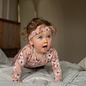 2 pc set Dress + Headband Misty Rose