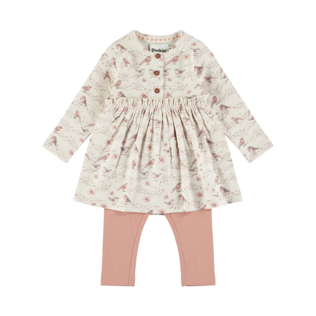 2 pc set Dress + Leggings Misty Rose